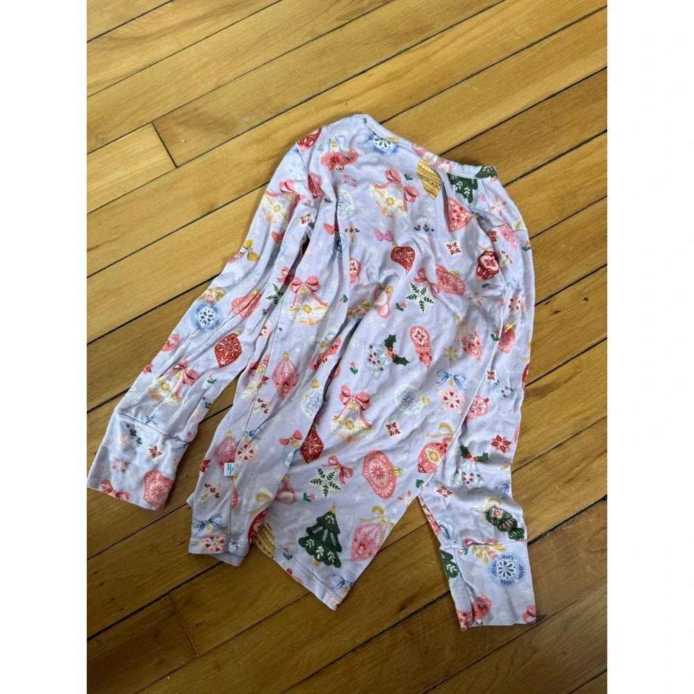 Posh Peanut purple long sleeve pajama top colorful‎ ornament print bamboo